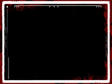 Computer designed grunge border over black