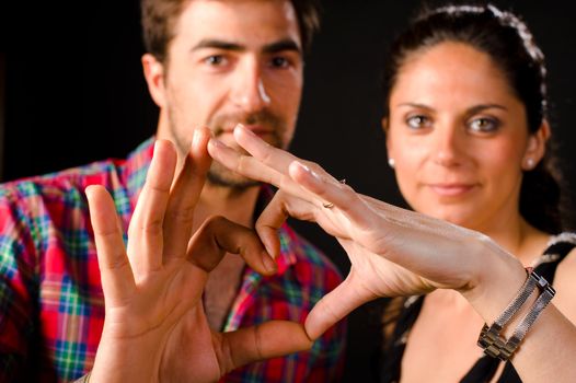 Couple in their twenties enjoying the pleasures of  love