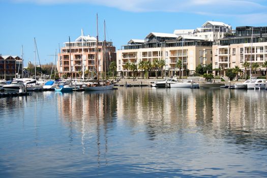 Boats in Harbor in Cape Town, South Africa