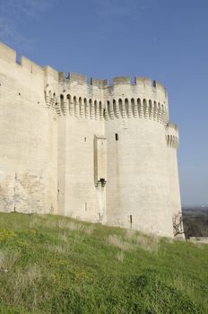 medieval castle in Villeneuve lez Avignon, France