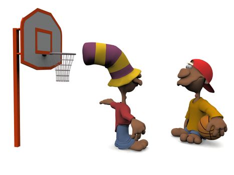 basketball player on a white background
