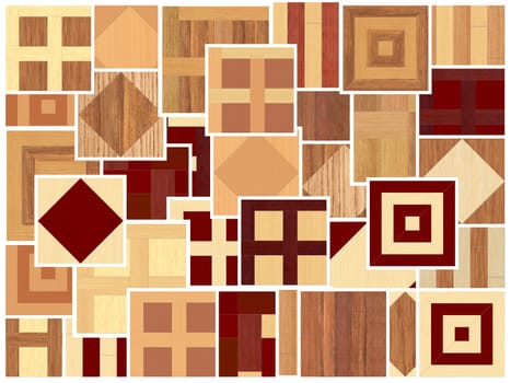 different  patterns of parquet wood
