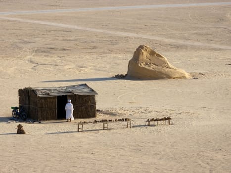 small hut in the desert