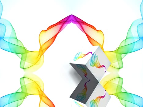the cube and color shapes