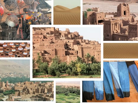 composition  of photos of Morocco