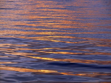Reflection of sunset in the water