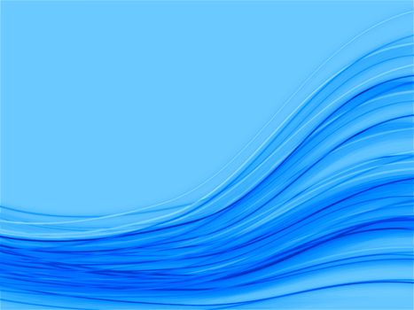 Abstract waved background with many light blue lines