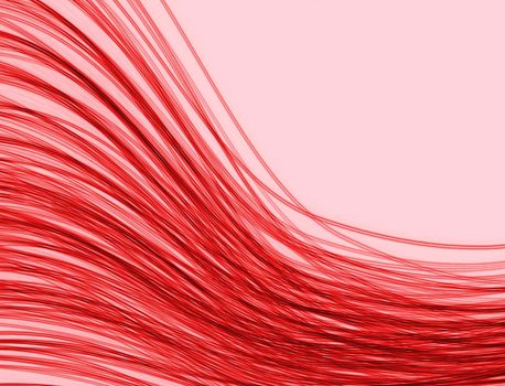 Abstract waved background with many red lines over pink
