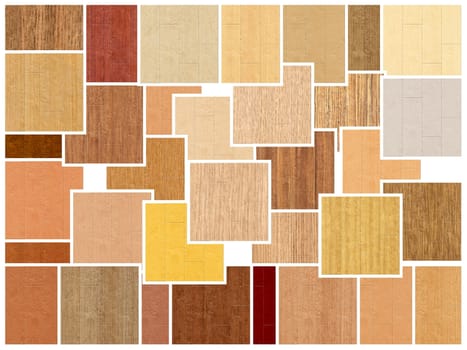 different  patterns of parquet wood