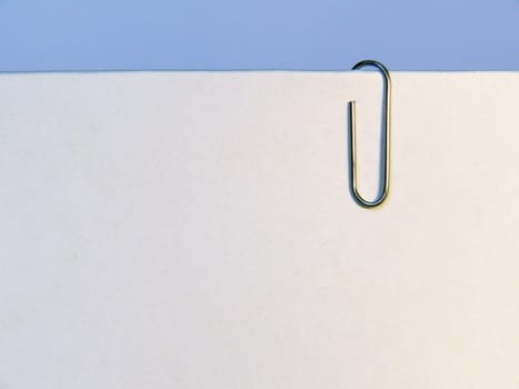 Blank paper with �lip on it. Close up.