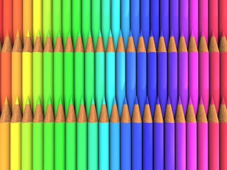 set of colored pencils