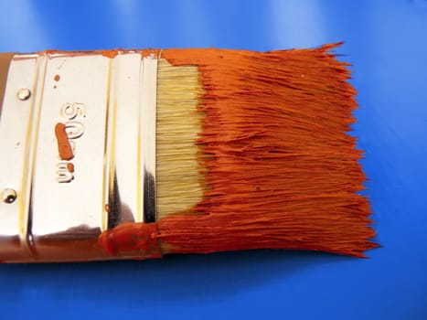 brush  red and blue background
