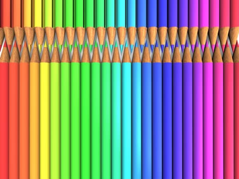 set of colored pencils