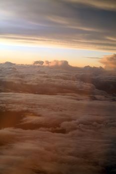 Sky and clouds from the plane going to africa