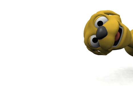 dog on a white background
