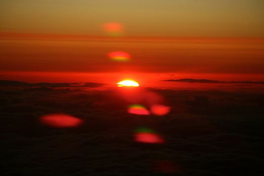 Sky and clouds from the plane going to africa