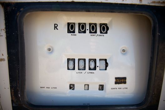 Detail of a petrol pomp in Namibia