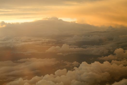 Sky and clouds from the plane going to africa