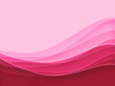 Pink blurry waves and curved lines background