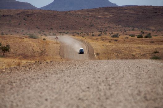 Offroad in Namibia on gravel roads - Damaraland