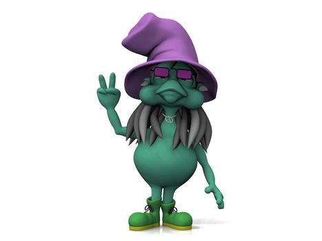 witch on a white background
