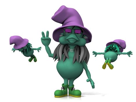 witch on a white background
