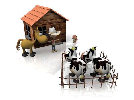 breeding cows and the cowboy