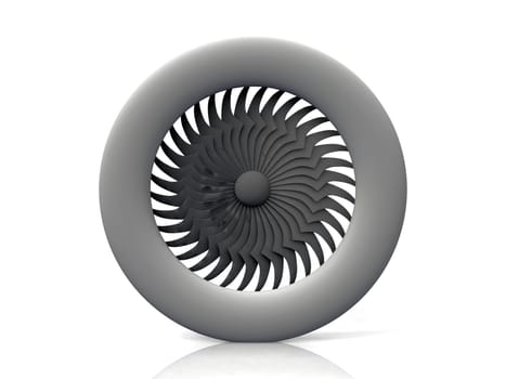 turbine propeller on a white background