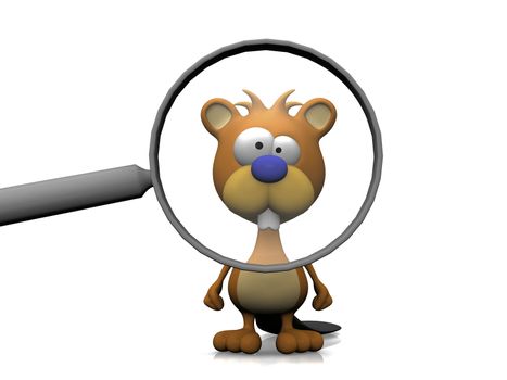 beaver and the magnifying glass
