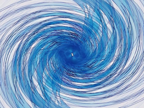 Blue swirl lines background.
