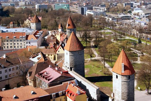 Tallinn, towers and walls of old city