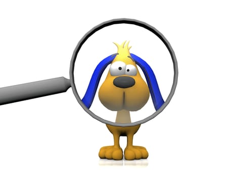 dog and the magnifying glass
