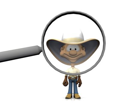 cowboy and the magnifying glass
