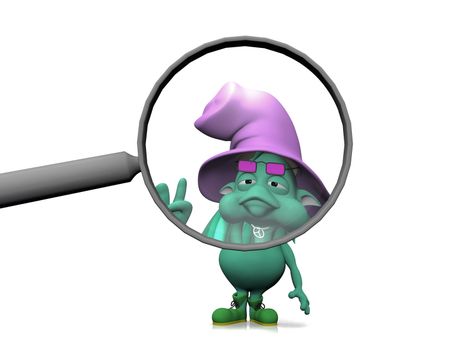 witch and the magnifying glass
