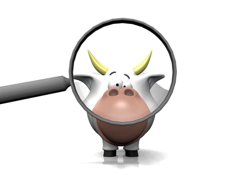 cow and the magnifying glass
