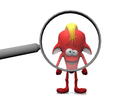 germ and the magnifying glass
