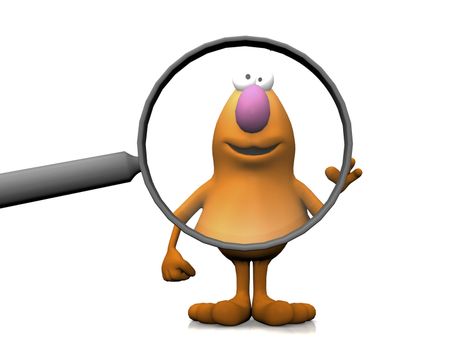 germ and the magnifying glass
