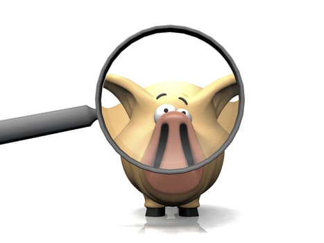 pig and the magnifying glass
