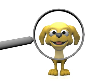 dog and the magnifying glass

