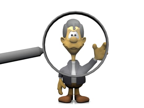 man and the magnifying glass
