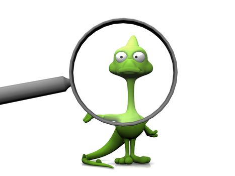 Nessie and the magnifying glass
