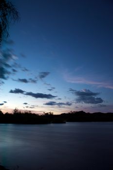 Sunset on the Okavango Delta