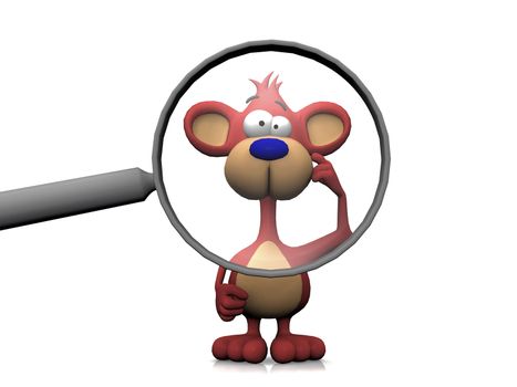 monkey and the magnifying glass
