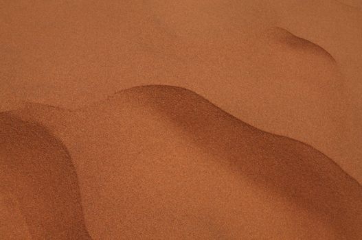 Close-up of the Sossusvlei dunes in the Namib desert during a hot day
