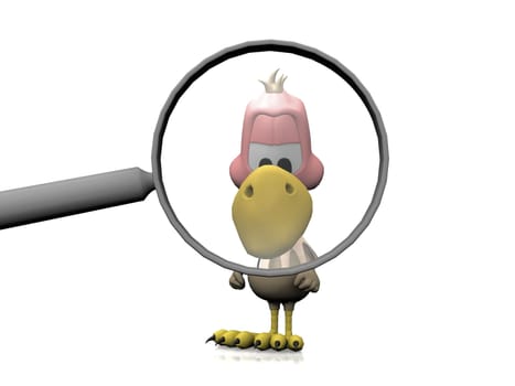 vulture and the magnifying glass
