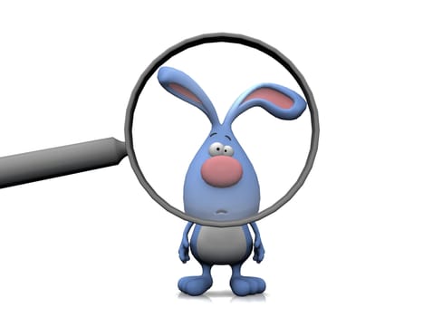 rabbit  and the magnifying glass
