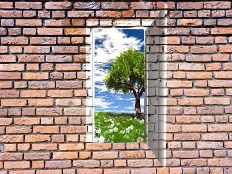 the door in the brick wall