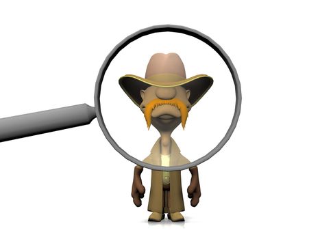 cowboy and the magnifying glass
