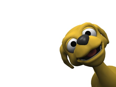 dog on a white background
