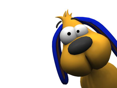dog on a white background
